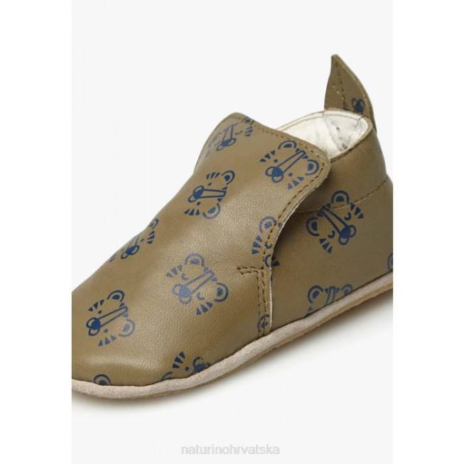 plumard Naturino dijete ZF0X4 cipelice za krevetić s printom tigra golubije siva