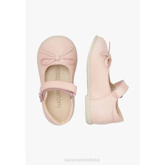 balet Naturino djeca ZF0X237 balerinke s lakiranim remenom ružičasta