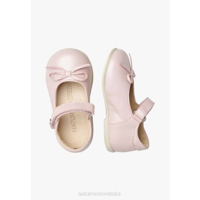 balet Naturino djeca ZF0X306 kožne balerinke ružičasta