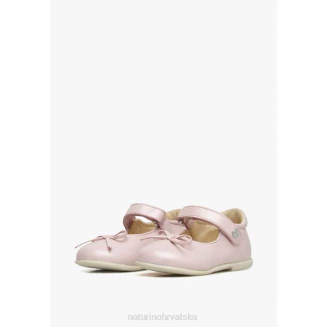 balet Naturino djeca ZF0X306 kožne balerinke ružičasta