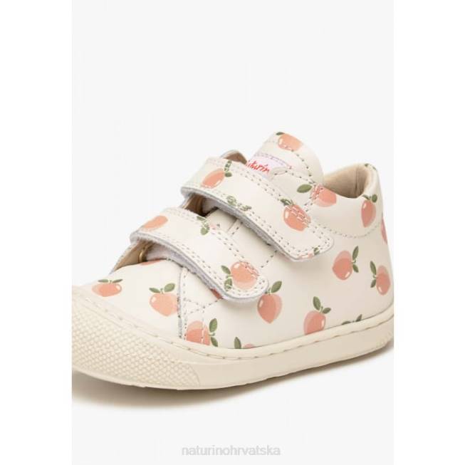 čahura vl Naturino djeca ZF0X100 kožne čizmice za malu djecu s uzorkom marelice krema