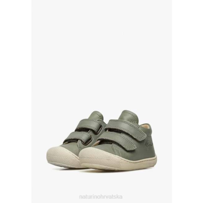 čahura vl Naturino djeca ZF0X149 cipele za prve korake od nappa kože tamnozelene