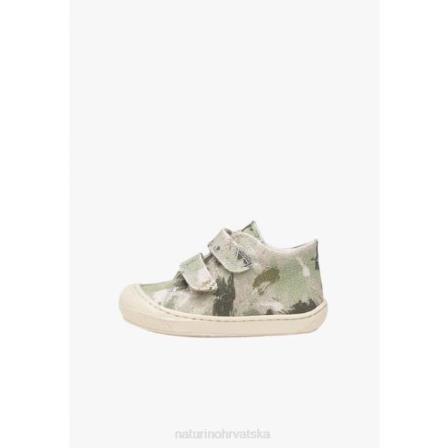 čahura vl Naturino djeca ZF0X82 cipele za prve korake od tkanine zelena vojska