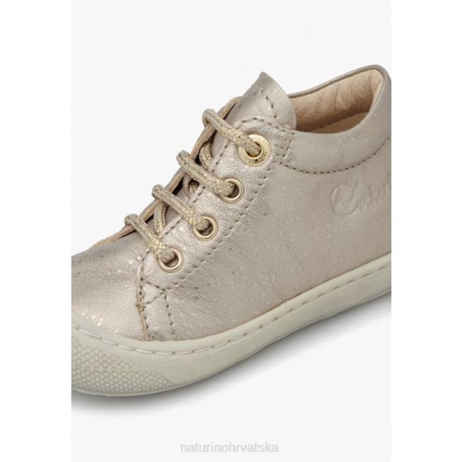 larve Naturino djeca ZF0X191 metalne kožne čizme za prvi korak puderasto ružičasta