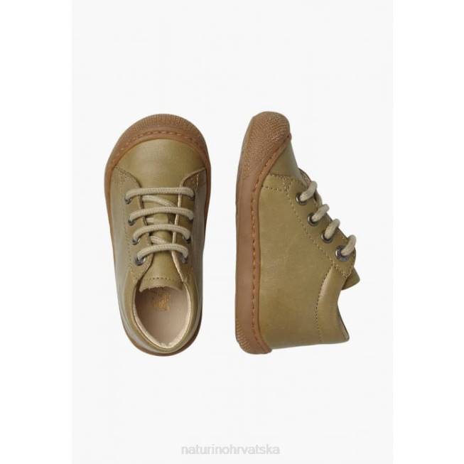 larve Naturino djeca ZF0X194 napa kožne cipele za malu djecu tamnozelene