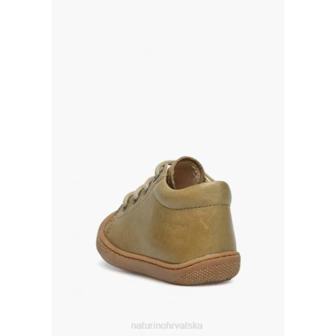 larve Naturino djeca ZF0X194 napa kožne cipele za malu djecu tamnozelene
