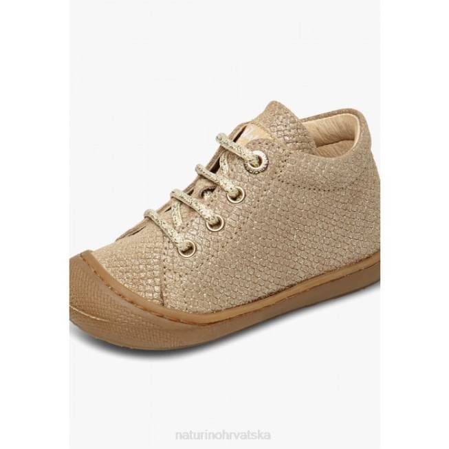 larve Naturino djeca ZF0X225 cipele za prvi korak od laminirane antilop kože platina