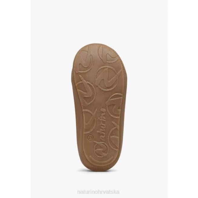 larve Naturino djeca ZF0X60 cipele za prve korake od tiskane nappa kože puderasto ružičasta