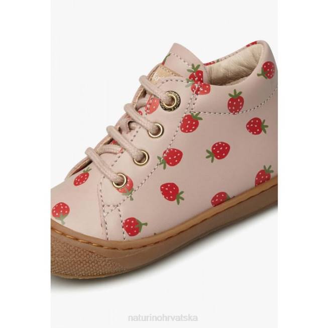 larve Naturino djeca ZF0X60 cipele za prve korake od tiskane nappa kože puderasto ružičasta