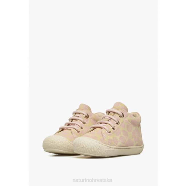 larve Naturino djeca ZF0X79 antilop cipele za prve korake prah ružičasto-zlatni