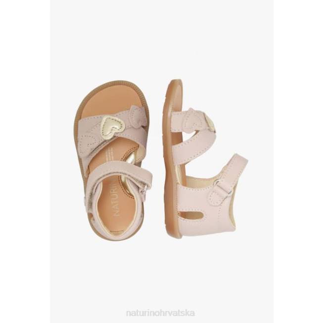 beeme Naturino djeca ZF0X314 kožne sandale puderasto ružičasta