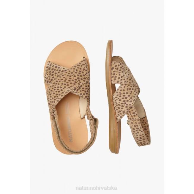 imani Naturino djeca ZF0X553 sandale od brušene kože s printom ponija pijesak