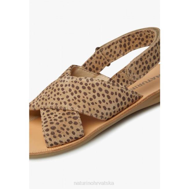 imani Naturino djeca ZF0X553 sandale od brušene kože s printom ponija pijesak