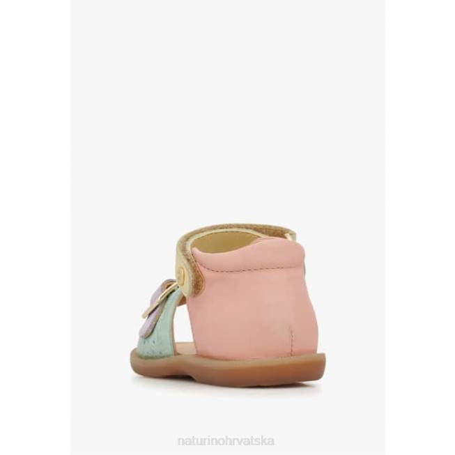 jead Naturino djeca ZF0X247 kožne sandale ružičasto-žuto-lila