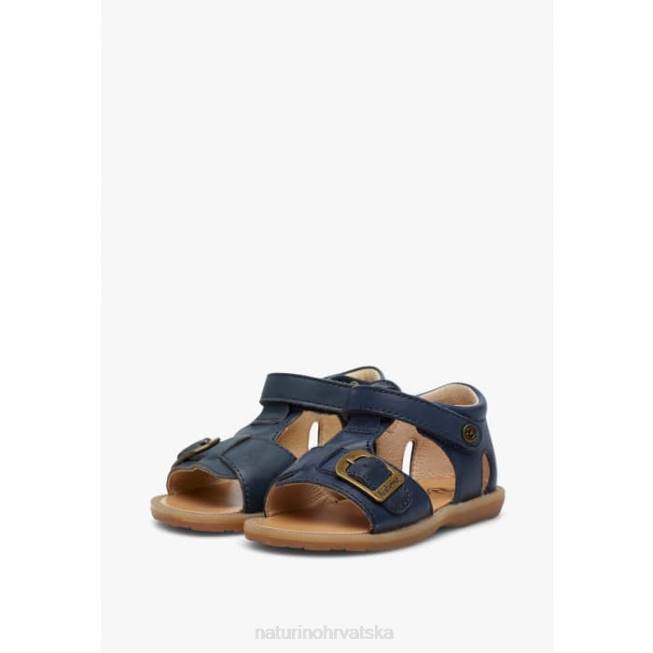 kvarco Naturino djeca ZF0X284 kožne sandale s čičkom plava