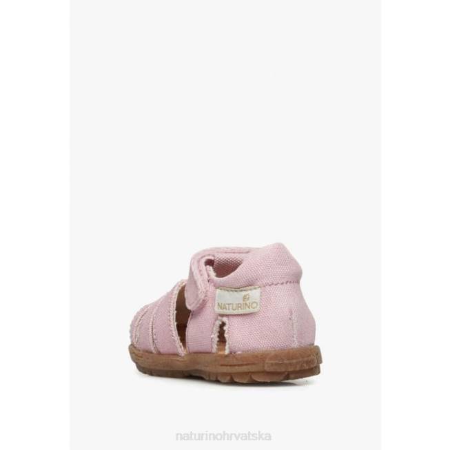 vidi organski Naturino djeca ZF0X22 poluotvorene sandale od organske tkanine ružičasta