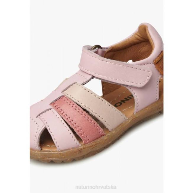 vidjeti Naturino djeca ZF0X232 poluzatvorene kožne sandale puderasto ružičasta