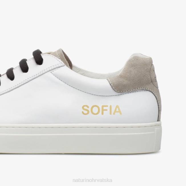 Blizanci Naturino djeca ZF0X602 kožne tenisice sivo/bijelo