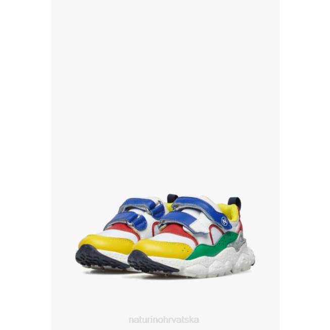 akio junior vl. Naturino djeca ZF0X45 tenisice od umjetne kože i tehničke tkanine bijelo-plavo-crveno