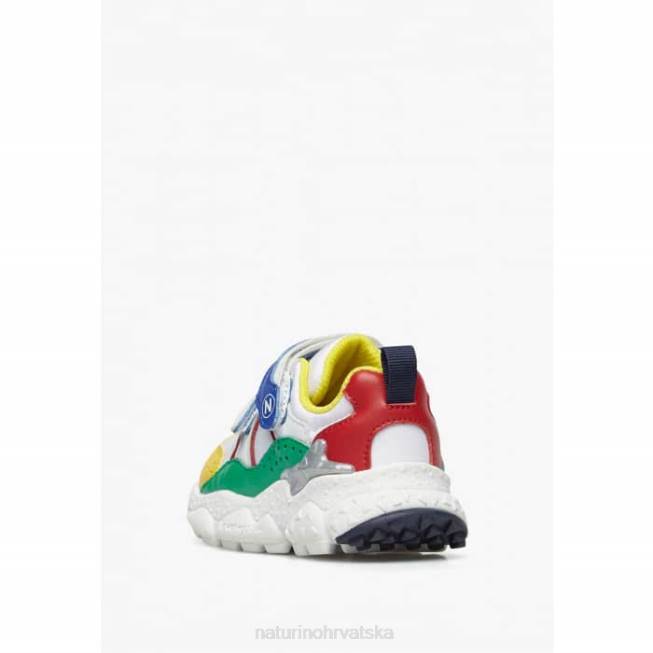 akio junior vl. Naturino djeca ZF0X45 tenisice od umjetne kože i tehničke tkanine bijelo-plavo-crveno