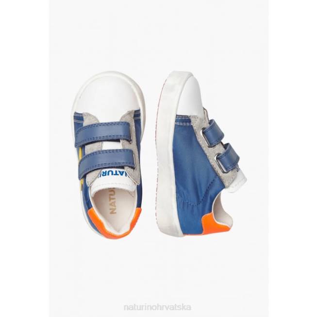 annie vl Naturino djeca ZF0X430 tenisice od kože i tkanine sa zvjezdicom bijelo-plava