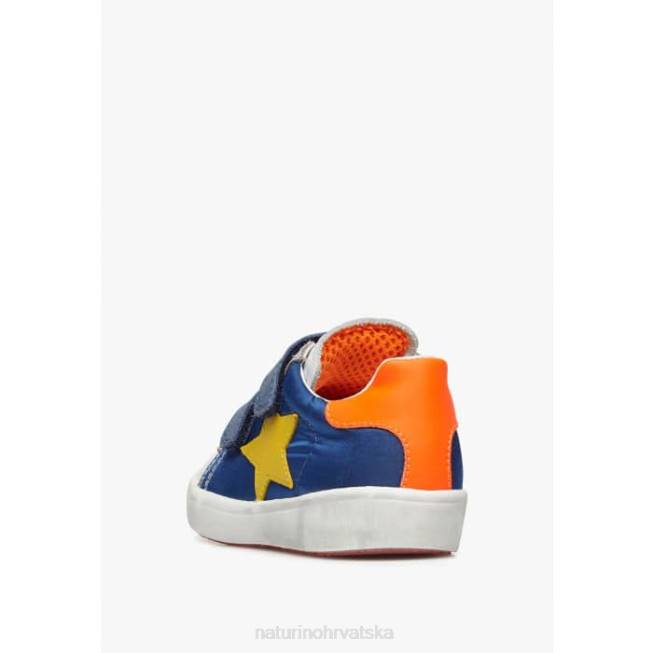 annie vl Naturino djeca ZF0X430 tenisice od kože i tkanine sa zvjezdicom bijelo-plava