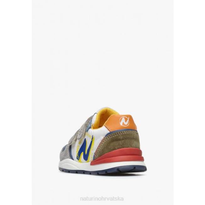 argal vl Naturino djeca ZF0X379 tenisice od antilopa i tkanine sivobijela