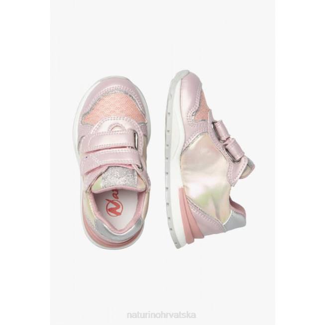 argal vl Naturino djeca ZF0X445 tenisice od kože i tkanine ružičasta