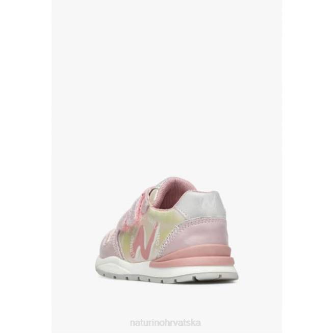 argal vl Naturino djeca ZF0X445 tenisice od kože i tkanine ružičasta