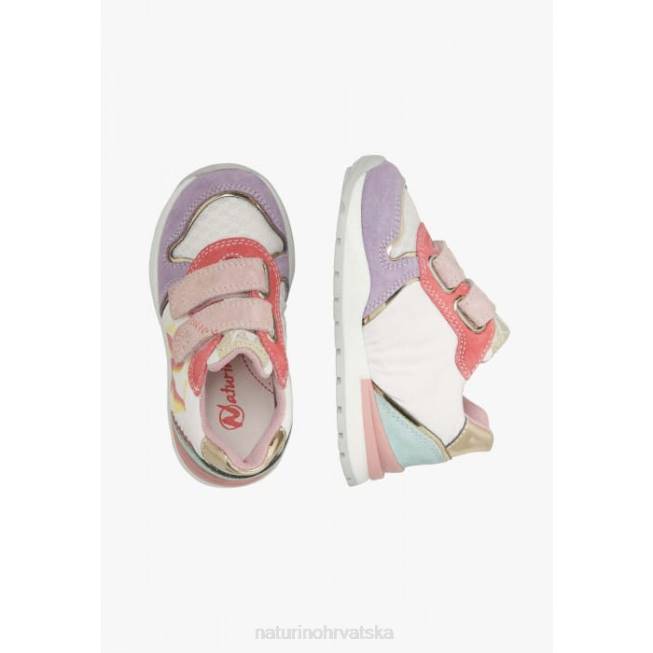 argal vl Naturino djeca ZF0X463 tenisice od antilopa i tkanine lila-bijela