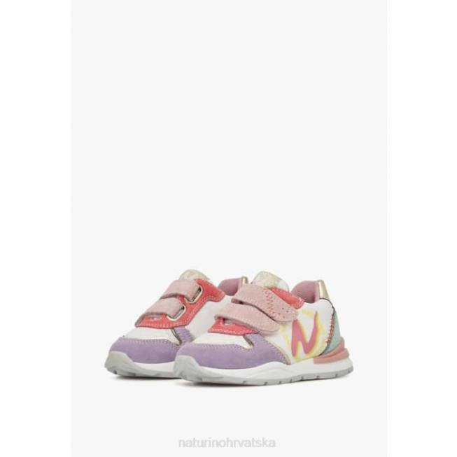 argal vl Naturino djeca ZF0X463 tenisice od antilopa i tkanine lila-bijela