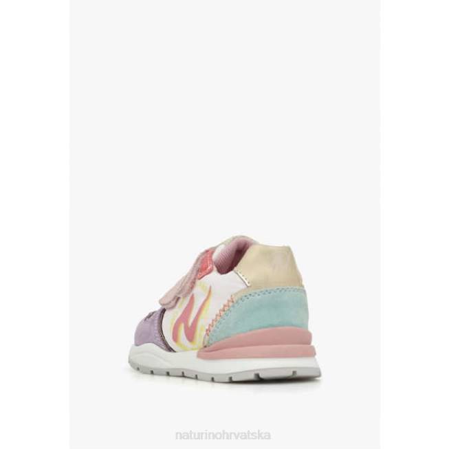 argal vl Naturino djeca ZF0X463 tenisice od antilopa i tkanine lila-bijela