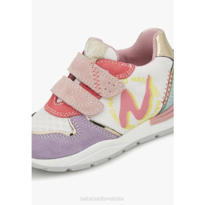 argal vl Naturino djeca ZF0X463 tenisice od antilopa i tkanine lila-bijela