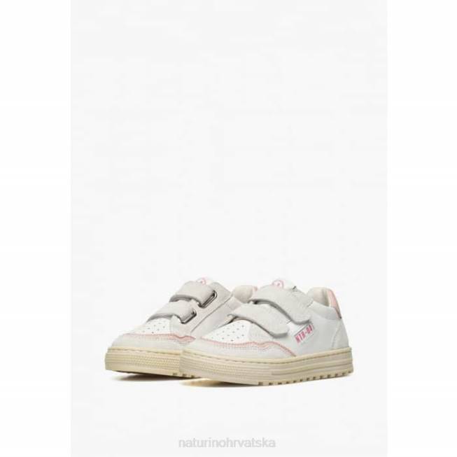 ariton vl. Naturino djeca ZF0X377 tenisice od kože i antilopa bijelo-ružičasta