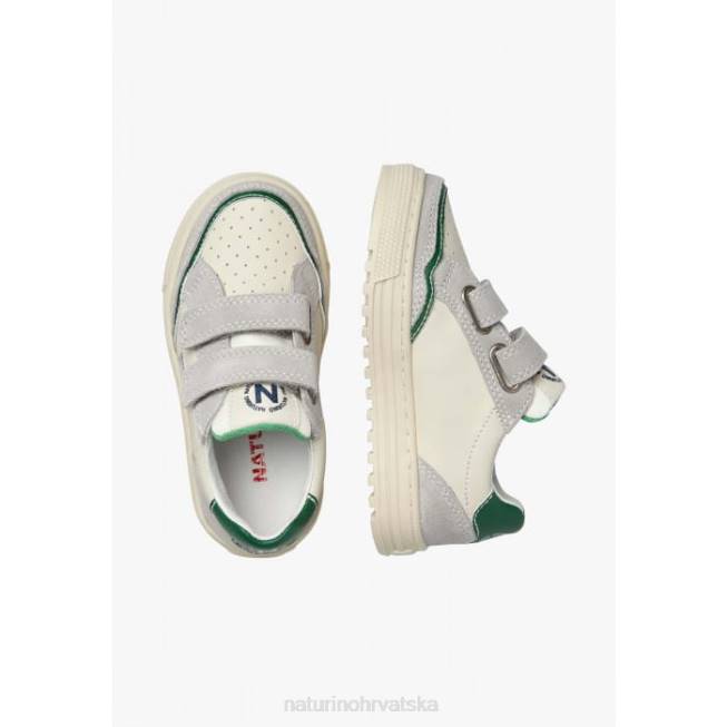 ariton vl. Naturino djeca ZF0X450 tenisice od kože i antilopa sivo-zelena