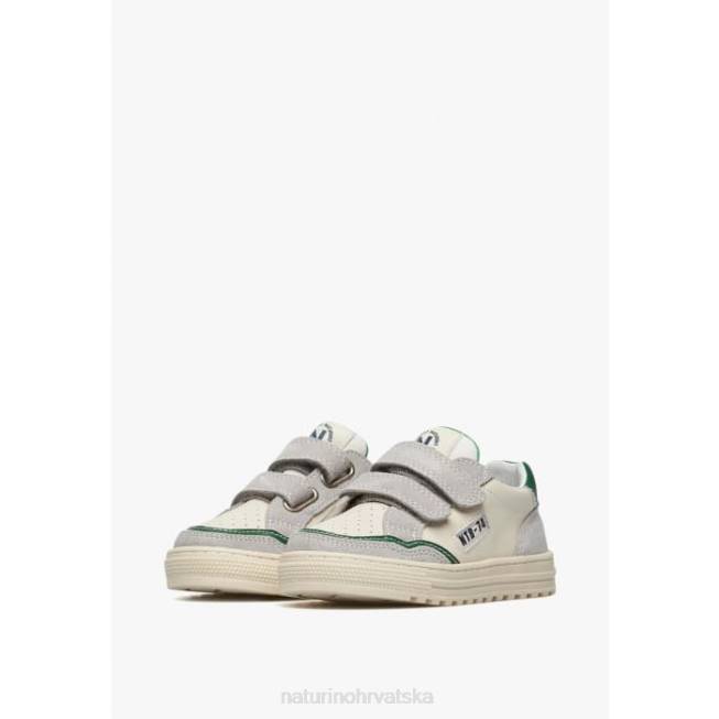 ariton vl. Naturino djeca ZF0X450 tenisice od kože i antilopa sivo-zelena