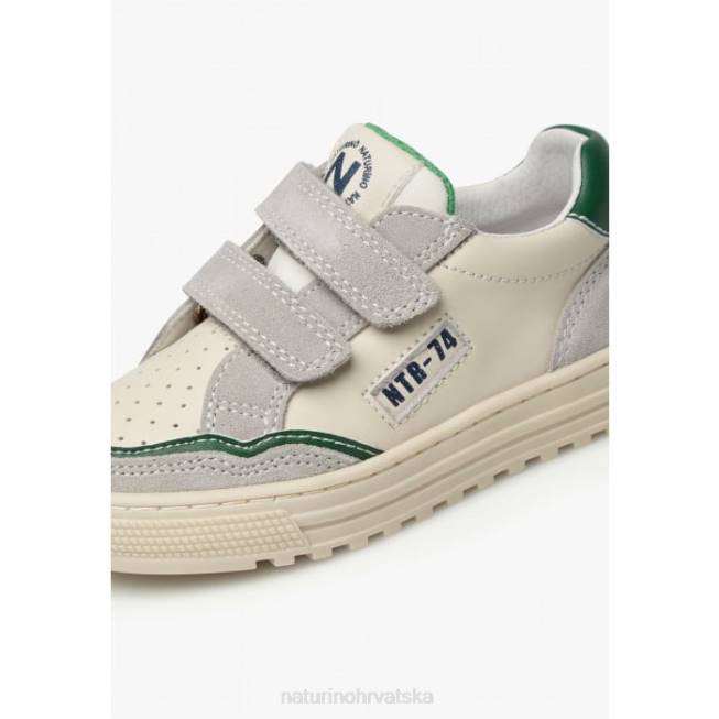 ariton vl. Naturino djeca ZF0X450 tenisice od kože i antilopa sivo-zelena