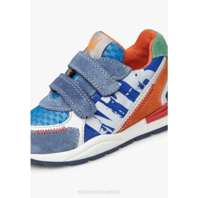 bley vl Naturino djeca ZF0X470 tenisice od antilopa i tkanine plavo-crvena
