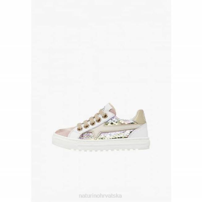 blitz zip. Naturino djeca ZF0X383 tenisice od kože i antilopa puderasto ružičasta