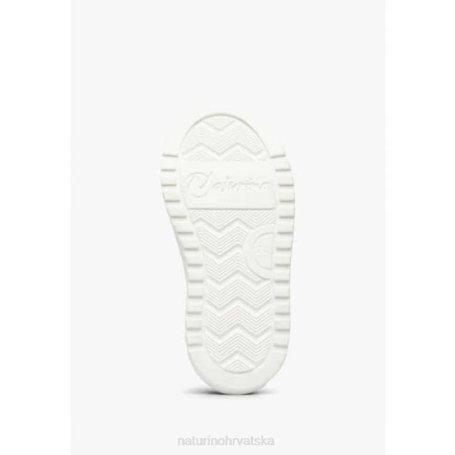 blitz zip. Naturino djeca ZF0X383 tenisice od kože i antilopa puderasto ružičasta