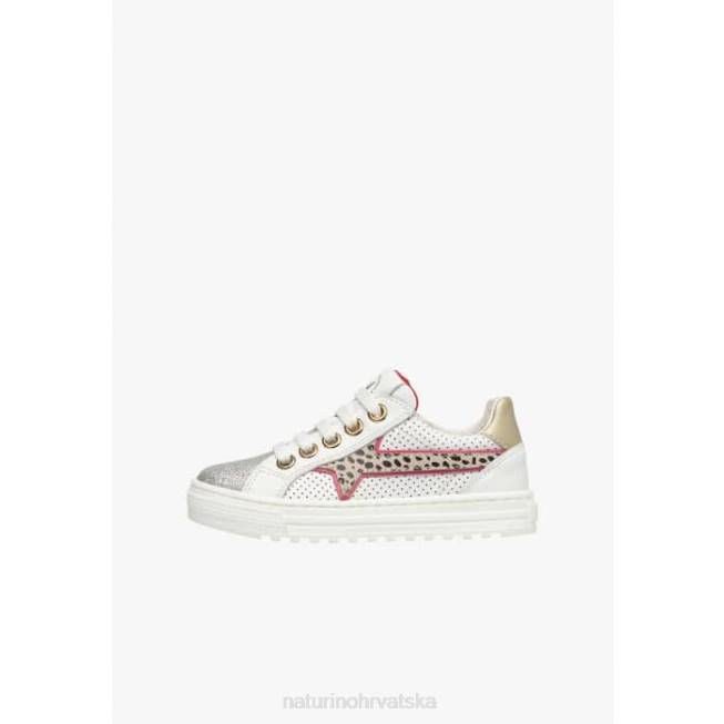 blitz zip. Naturino djeca ZF0X507 kožne tenisice srebro