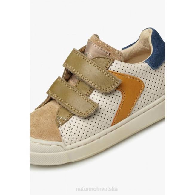 clarendon vl Naturino djeca ZF0X488 tenisice od perforirane nappa kože i antilopa konjak-tamnozelena