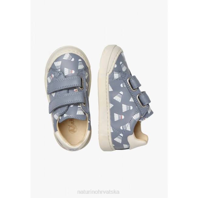 eindhoven vl Naturino djeca ZF0X458 kožne tenisice s printom svijetlo plava