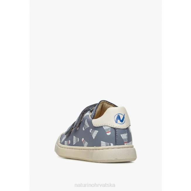 eindhoven vl Naturino djeca ZF0X458 kožne tenisice s printom svijetlo plava