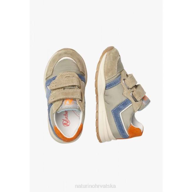 evon vl Naturino djeca ZF0X448 tenisice od antilopa i tkanine golubica sivoplava