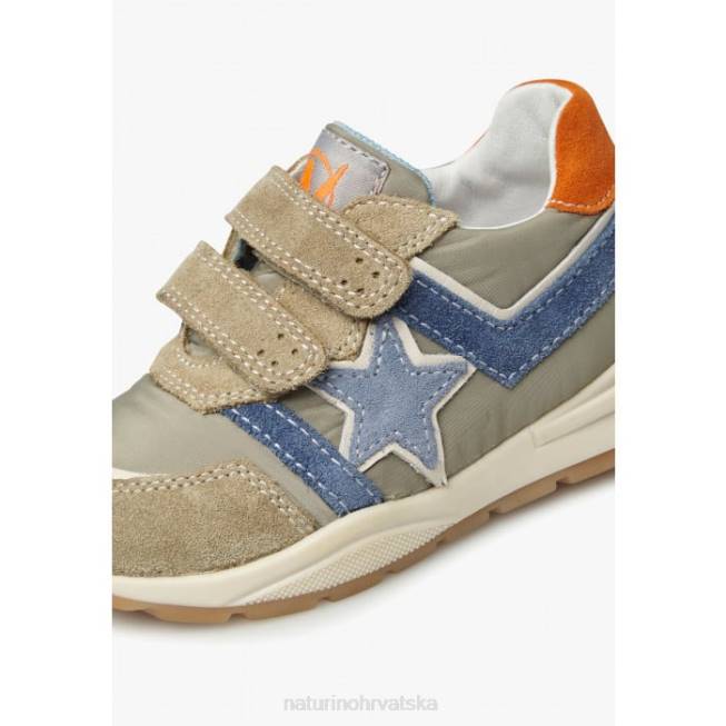 evon vl Naturino djeca ZF0X448 tenisice od antilopa i tkanine golubica sivoplava