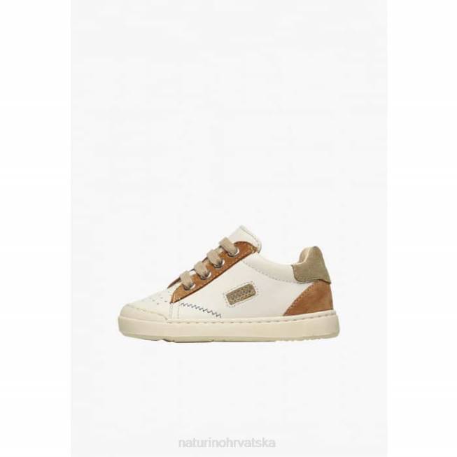 faluk zip Naturino djeca ZF0X424 tenisice od kože i antilopa krem-smeđa