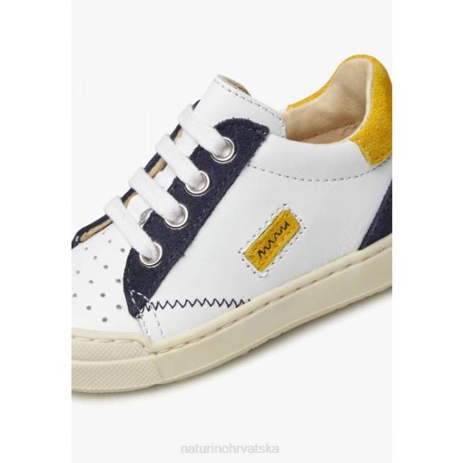 faluk zip Naturino djeca ZF0X476 tenisice od kože i antilopa bijelo-plava