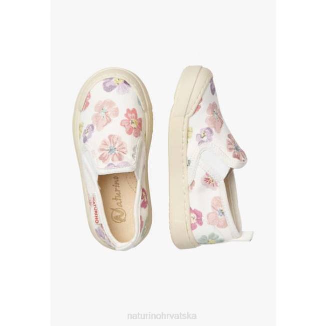 henntor Naturino djeca ZF0X388 tenisice od tkanine bijelo-ružičasta