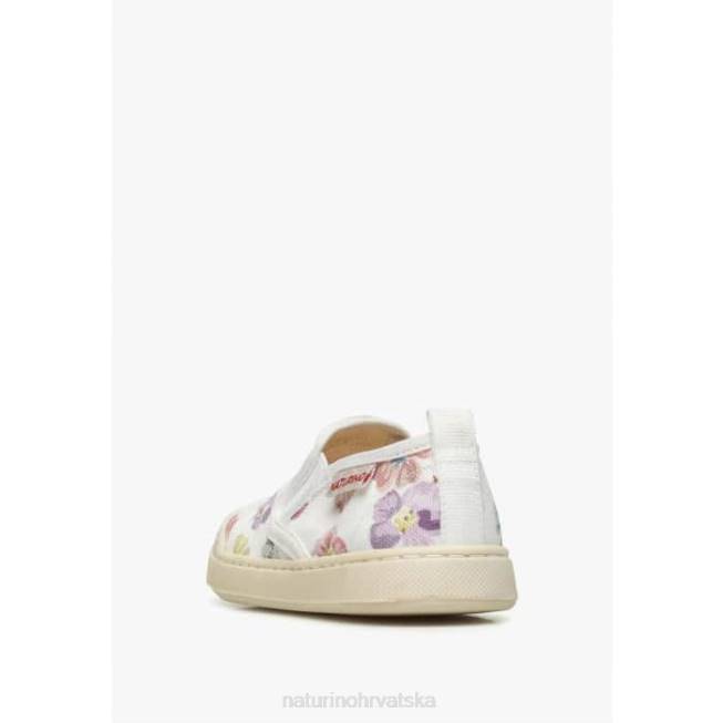 henntor Naturino djeca ZF0X388 tenisice od tkanine bijelo-ružičasta